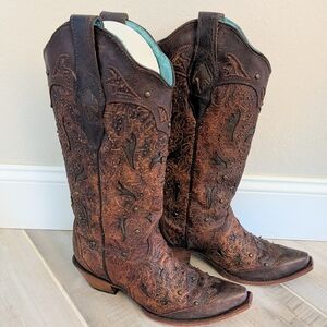 Corral Studded & Embossed Western Boots